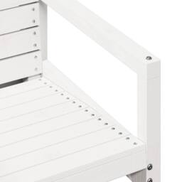Berkfield Home Garden Chair White 57.5x63x76 cm Solid Wood Pine - thumbnail 7