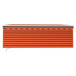 Berkfield Home Manual Retractable Awning with Blind 4x3m Orange&Brown - thumbnail 3