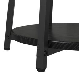 Berkfield Home Side Table Set of 2 - Black Oak Engineered Wood & Metal - thumbnail 8