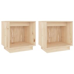 Berkfield Home Bedside Cabinets 2 pcs 40x30x40 cm Solid Wood Pine in Brown - Size: 40 x 30 x 40 cm - thumbnail 2