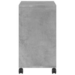 Berkfield Home Side Table with Wheels Concrete Grey 50x30x55 cm Engineered Wood - Size: 50 x 30 x 55 cm - thumbnail 6