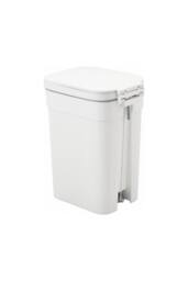Living and Home 25/20/15L Pedal Press-Top Rubbish Bin with Soft Close Lid in White - Size: Large - thumbnail 9