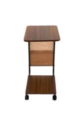 H&O Direct C-Shaped Side Table with Storage Bag in Walnut - thumbnail 8