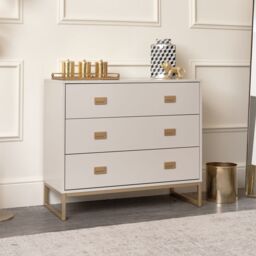 Melody Maison Large 3 Drawer Chest Of Drawers - Elle Stone Range - thumbnail 5