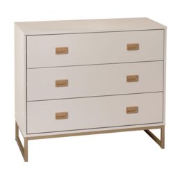 Melody Maison Large 3 Drawer Chest Of Drawers - Elle Stone Range - thumbnail 1