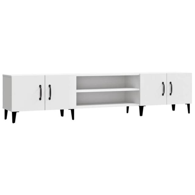 Berkfield Home TV Cabinet White 180x31.5x40 cm Engineered Wood - image 1