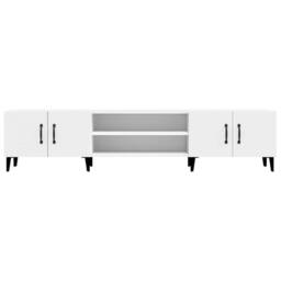Berkfield Home TV Cabinet White 180x31.5x40 cm Engineered Wood - thumbnail 6
