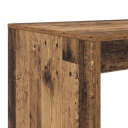 Berkfield Home Writing Desk Old wood Engineered wood Standard Storage in Brown - thumbnail 7