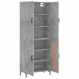Berkfield Home Highboard Concrete Grey 69.5x34x180 cm Engineered Wood - thumbnail 4