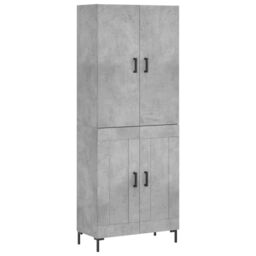 Berkfield Home Highboard Concrete Grey 69.5x34x180 cm Engineered Wood - thumbnail 2