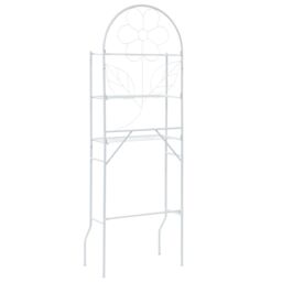 Berkfield Home Toilet Rack White 60x33x174 cm - Size: 60 x 33 x 174 cm - thumbnail 4