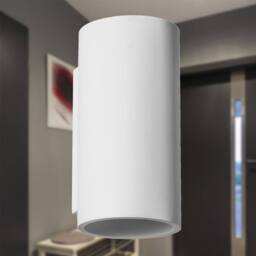 First Choice Lighting Set of 2 Andros - White Plaster GU10 Wall Lights - thumbnail 4