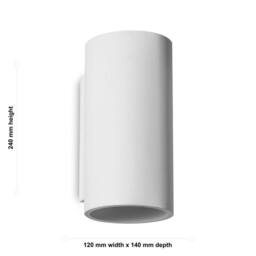 First Choice Lighting Set of 2 Andros - White Plaster GU10 Wall Lights - thumbnail 6