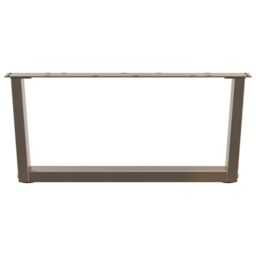 Berkfield Home Dining Table Legs V-Shape 2 pcs Natural Steel 70x(30-31.3) cm Steel in Brown - thumbnail 4