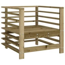Berkfield Home Garden Chairs 2 pcs Impregnated Wood Pine in Brown - thumbnail 3
