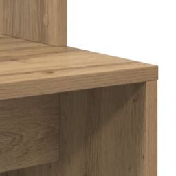 Berkfield Home Artisan Oak Writing Desk Artisan Oak Engineered Wood Standard in Brown - thumbnail 7