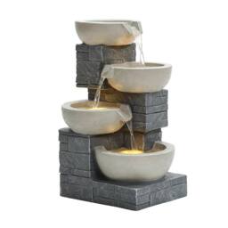 Charles Bentley 4 Tier Cascading Water Feature in Grey - thumbnail 6