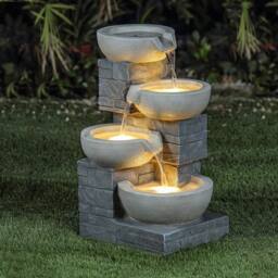 Charles Bentley 4 Tier Cascading Water Feature in Grey - thumbnail 5