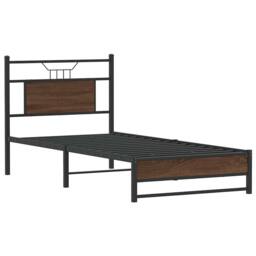 Berkfield Home Bed Frame without Mattress Brown Oak 80x200 cm Engineered Wood - thumbnail 3