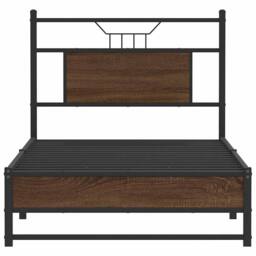 Berkfield Home Bed Frame without Mattress Brown Oak 80x200 cm Engineered Wood - thumbnail 6