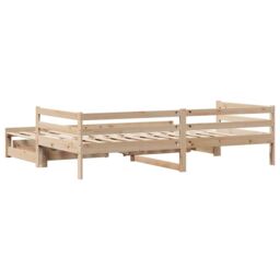 Berkfield Home Daybed with Drawers without Mattress 90x200 cm Solid Wood in Brown - thumbnail 8