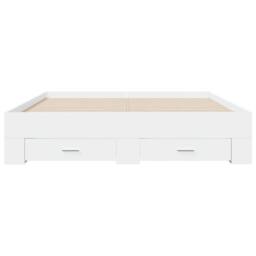 Berkfield Home Modern Bed Frame with Drawers without Mattress White 160x200 cm - thumbnail 4