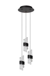 Lucide 'KLIGANDE' Dimmable Adjustable Height Indoor Stylish LED Pendant Light in Black - thumbnail 2