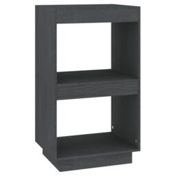 Berkfield Home Book Cabinet Grey 40x35x71 cm Solid Pinewood - Size: 40 x 35 x 71 cm - thumbnail 2