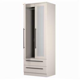 Ready Assembled 2 U Howard Tall 2 Door 2drw Mirrored Wardrobe (Ready Assembled) in Taupe - thumbnail 5