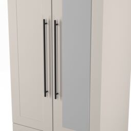 Ready Assembled 2 U Howard Tall 2 Door 2drw Mirrored Wardrobe (Ready Assembled) in Taupe - thumbnail 4