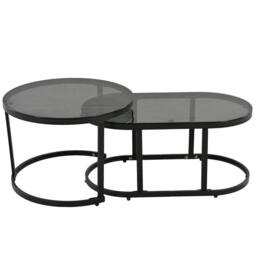 Merax Outdoor Garden Furniture Lounge Set with Glass Coffee Table in Grey - thumbnail 7