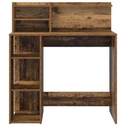 Berkfield Home Desk with Storage Old Wood 90x48x101.5 cm Engineered wood - thumbnail 5