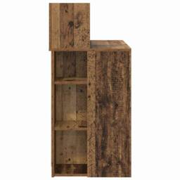 Berkfield Home Desk with Storage Old Wood 90x48x101.5 cm Engineered wood - thumbnail 6
