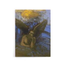 "Artery8 Old Angel Winged Sphinx Painting Redon Vintage Canvas Wall Art - Size: W18"" x H24""" - thumbnail 1