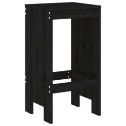 Berkfield Home Beautiful Bar Stools 2 pcs Black 40x36x75 cm Solid Wood Pine - Size: 40 x 36 x 75 cm - thumbnail 1