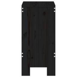 Berkfield Home Beautiful Bar Stools 2 pcs Black 40x36x75 cm Solid Wood Pine - Size: 40 x 36 x 75 cm - thumbnail 5