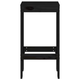 Berkfield Home Beautiful Bar Stools 2 pcs Black 40x36x75 cm Solid Wood Pine - Size: 40 x 36 x 75 cm - thumbnail 4