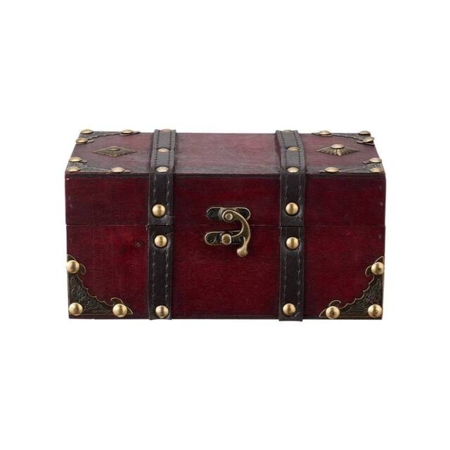 Kelvenix Lockable Organizer Jewelry Coins Decor Box in Red - image 1