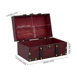 Kelvenix Lockable Organizer Jewelry Coins Decor Box in Red - thumbnail 2