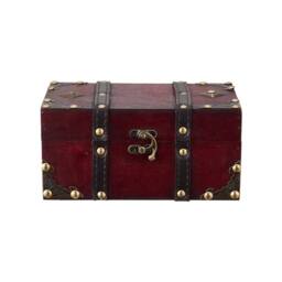 Kelvenix Lockable Organizer Jewelry Coins Decor Box in Red