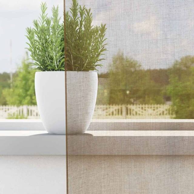 Berkfield Home Voile Curtains with Grommets 2 pcs Light Brown - image 1