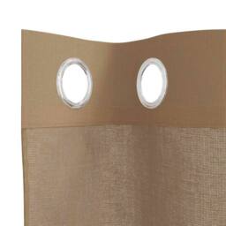 Berkfield Home Voile Curtains with Grommets 2 pcs Light Brown - thumbnail 5