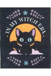 KDMD In My Witch Era Bat Cat Fabric Wall Hanging in Charcoal - thumbnail 3