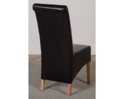 Thats Furniture Richmond 140-220cm Oak Extending Dining Table + 4 Montana Leather Chairs in Black - thumbnail 7