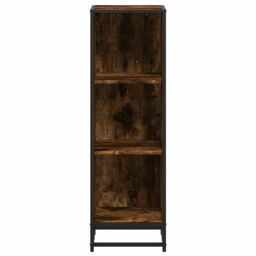 Berkfield Home Book Cabinet Smoked Oak 33.5x33x107.5 cm Engineered Wood in Brown - thumbnail 4