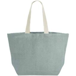Westford Mill Jute Soft Washed 34L Shoulder Bag in Duck Egg Blue - thumbnail 1