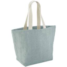 Westford Mill Jute Soft Washed 34L Shoulder Bag in Duck Egg Blue - thumbnail 2