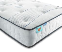 Sareer Furniture Limited Cool Blue Memory Coil Mattress in White - Size: Double