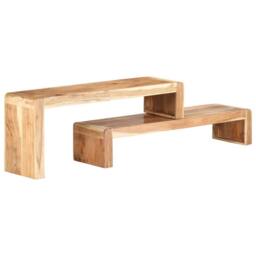 Berkfield Home Beautiful 2 Piece TV Cabinet Solid Acacia Wood in Brown - thumbnail 5