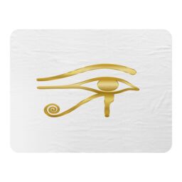 Benjamin Tate Design The Eye Of Horus Blanket in Natural - Size: 120 cm x 150 cm - thumbnail 1